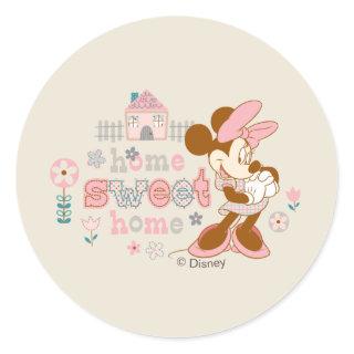 Minnie Mouse | Home Sweet Home Classic Round Sticker