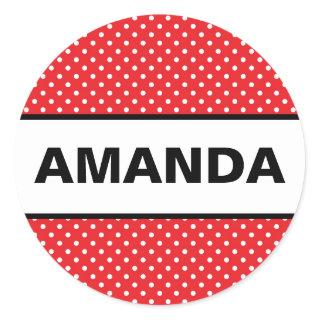 Minnie Mouse Inspired Custom Name Sticker