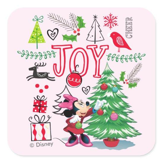 Minnie Mouse | Minnie's Christmas Joy Square Sticker