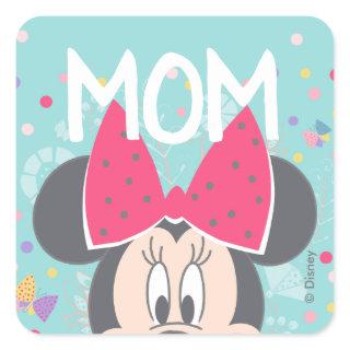 Minnie Mouse Peeking - Happy Mother's Day Square Sticker