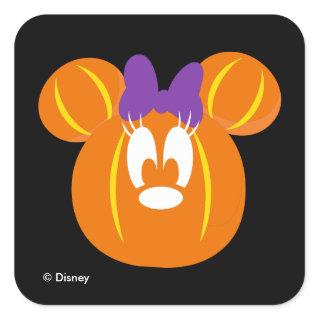 Minnie Mouse Pumpkin Square Sticker
