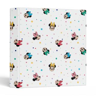 Minnie Mouse Rainbow Bow Pattern 3 Ring Binder