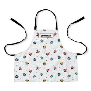 Minnie Mouse Rainbow Bow Pattern Apron