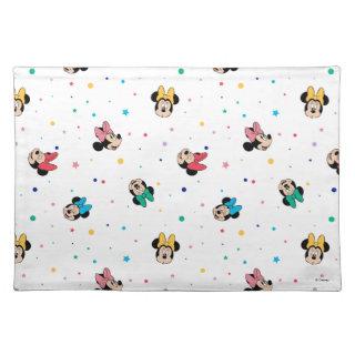Minnie Mouse Rainbow Bow Pattern Cloth Placemat