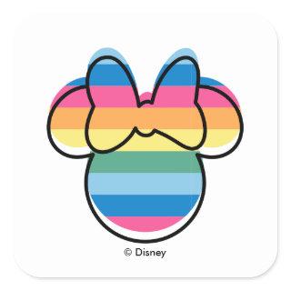 Minnie Mouse | Rainbow Icon Square Sticker