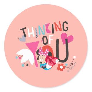 Minnie Mouse | Thinking of You Classic Round Sticker