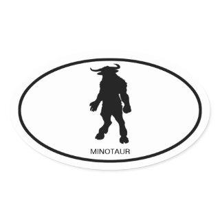 Minotaur Oval Sticker