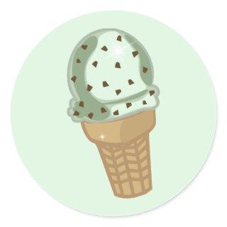 Mint Chocolate Chip Classic Round Sticker