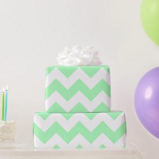 Mint Green and White Chevron