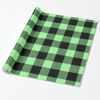 Mint Green Black Huge Buffalo Plaid Lumberjack