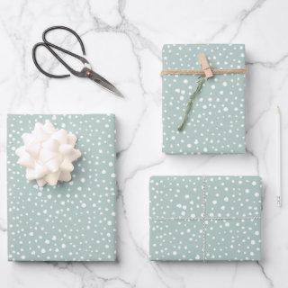 Mint Green Dalmatian Spots, Dalmatian Dots, Dotted  Sheets