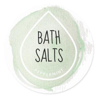Mint Green Oil Drop Essential Oil Craft Label