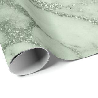 Mint Green Pastel Marble Stone Abstract Metal Lux