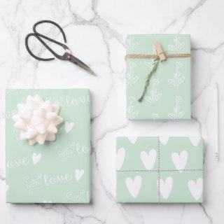 Mint Green Patterned  Sheets