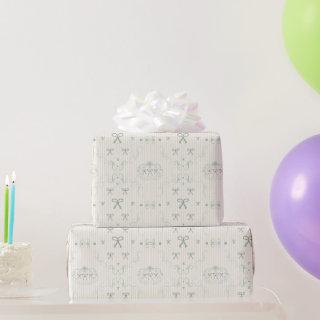 Mint Green Ribbons and Bows with Gold Stripes Gift