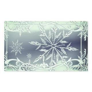 Mint green snowflake sticker