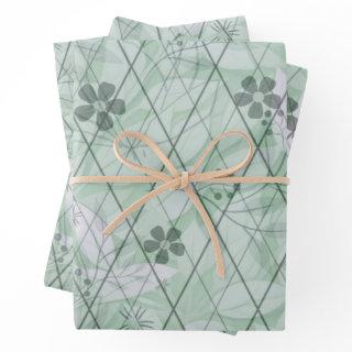 Mint Green Vintage Inspired Garden Diamond  Sheets