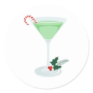 Mint Martini Classic Round Sticker