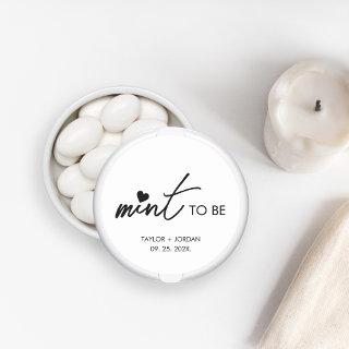 Mint to Be Minimalist Script Wedding Favor  Classic Round Sticker