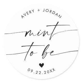 Mint to Be Wedding Favor Sticker | Modern Wedding