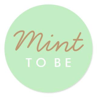 Mint to Be Welcome Bag or Favor Sticker