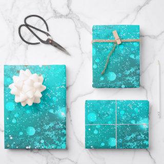 Mint Turquoise Foil Background  Sheets
