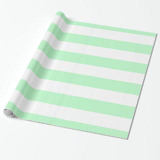 Mint, White XL Stripes Pattern