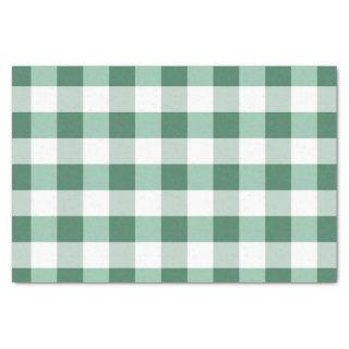 Minty Forest Green Tartan Plaid Pattern Print Tissue Paper