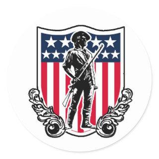 Minuteman Shield Sticker