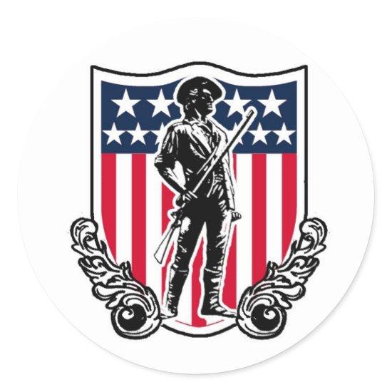 Minuteman Shield Sticker