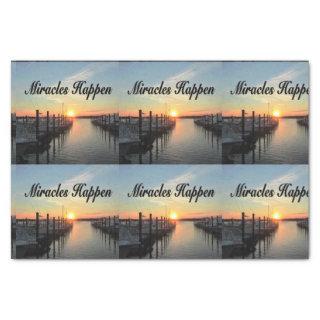 MIRACLES HAPPEN SUNSET PHOTO DESIGN TISSUE PAPER