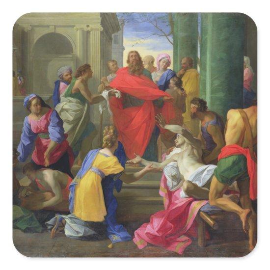Miracles of St. Paul at Ephesus, 1693 Square Sticker