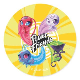 Miraculous Kwamis Power Friends Classic Round Sticker