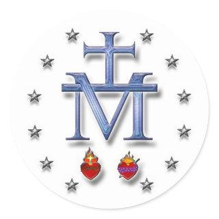 Miraculous Medal Classic Round Sticker