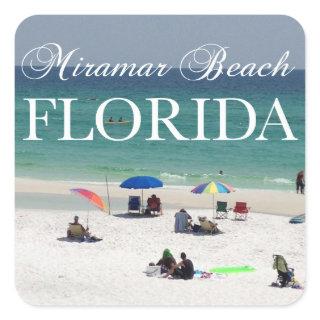 Miramar Beach Florida Square Sticker