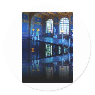 Mirror Image Hearst Castle Indoor Pool Classic Round Sticker