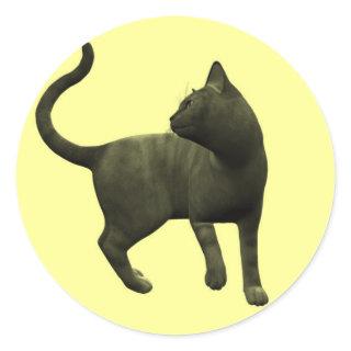 Mischievous Black Cat Stickers