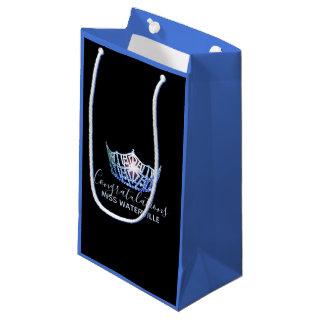 Miss America Blue Crown 2-Tone Gift Bag-Small Small Gift Bag
