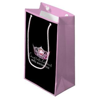 Miss America Pink Crown 2-Tone Pink Gift Bag-Small Small Gift Bag