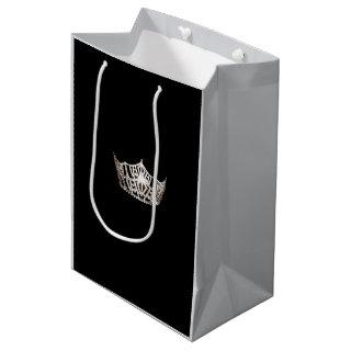 Miss America Silver Crown 2-Tone Gift Bag-Medium Medium Gift Bag