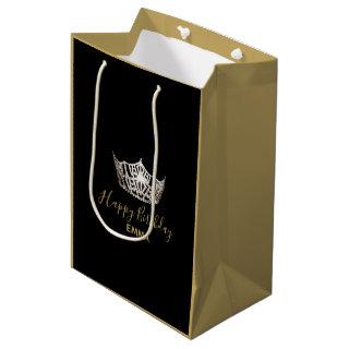 Miss America Silver Crown 2-Tone Gift Bag-Medium Medium Gift Bag