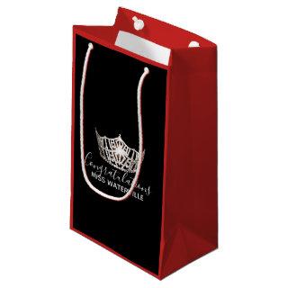Miss America Silver Crown Red Gift Bag-Small Small Gift Bag
