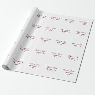 Miss to Mrs bridal shower add name date year simpl