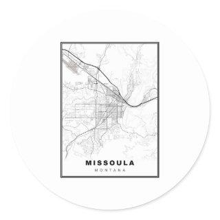Missoula Map Classic Round Sticker