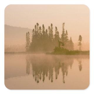 Misty dawn on East Inlet, Pittsburg, New Square Sticker