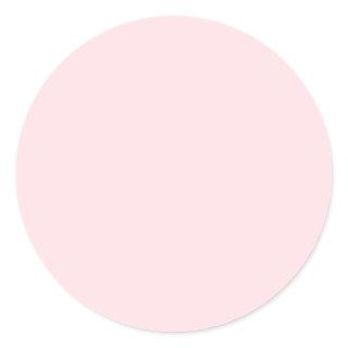 Misty Rose Light Baby Pink Solid Color Background Classic Round Sticker