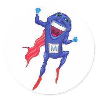 Mitochondria Man Classic Round Sticker