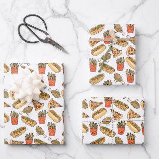 mixed fast food tiled pattern   sheets