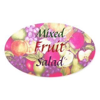 Mixed Fruit Salad Label Pretty Vintage