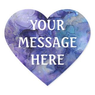 Mixed ink background - Customize your own Heart Sticker